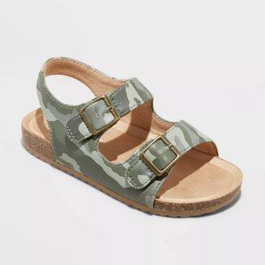 Cat & Jack Green Camouflage Kids Sandals